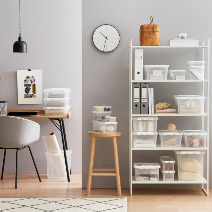 Set 6 cutii depozitare SmartStore Home, Plastic fara BPA, Transparent [3]