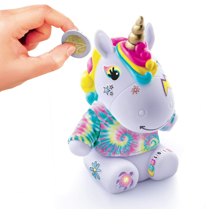 Set creativ Canal Toys, Jucarie pentru colorat, Unicorn Fosforescent cu autocolante, strasuri si markere [8]