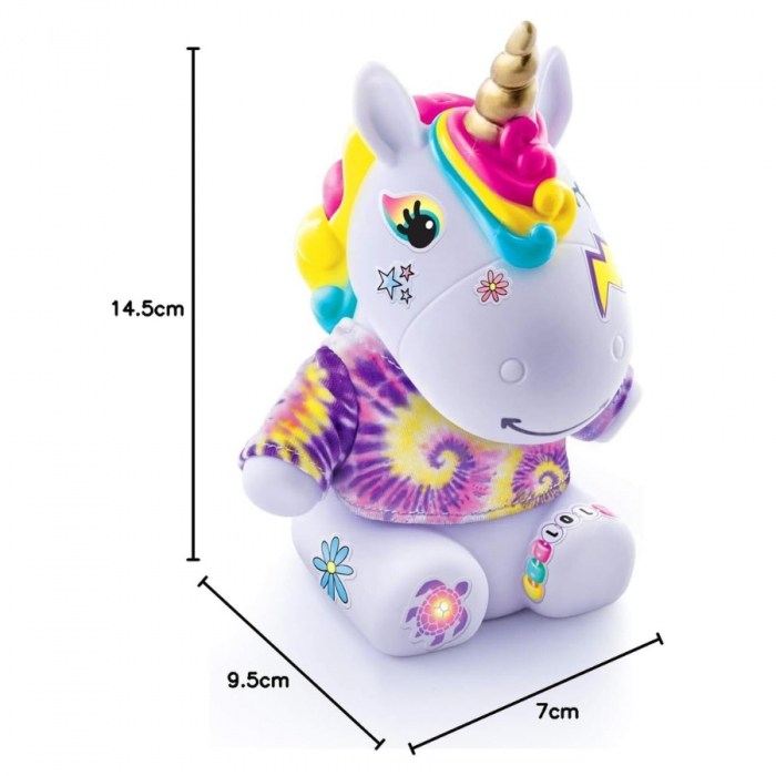Set creativ Canal Toys, Jucarie pentru colorat, Unicorn Fosforescent cu autocolante, strasuri si markere [9]