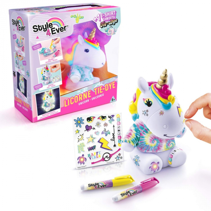 Set creativ Canal Toys, Jucarie pentru colorat, Unicorn Fosforescent cu autocolante, strasuri si markere [2]