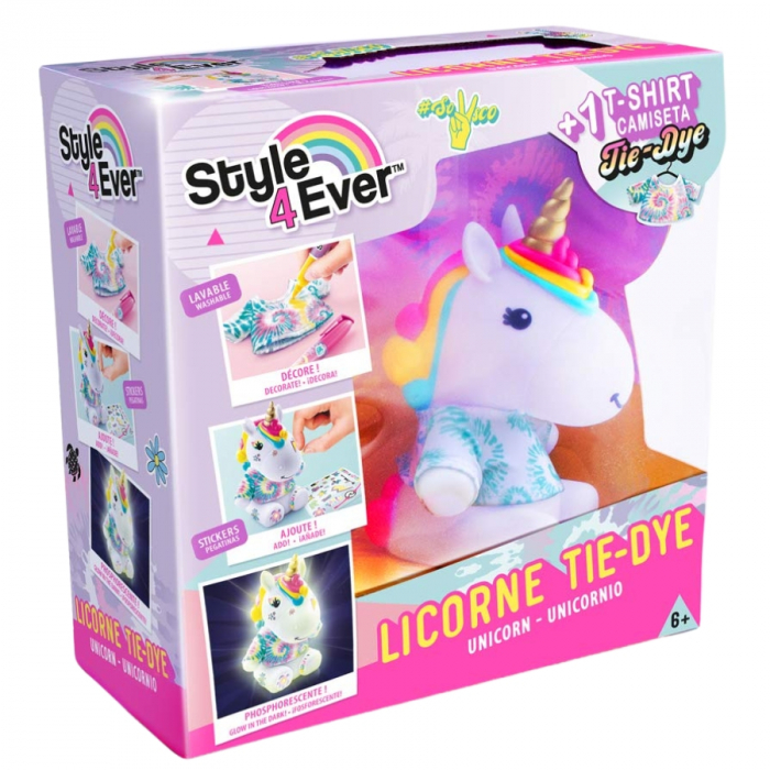 Set creativ Canal Toys, Jucarie pentru colorat, Unicorn Fosforescent cu autocolante, strasuri si markere [1]