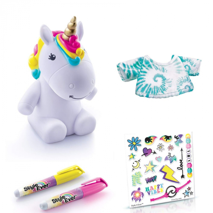 Set creativ Canal Toys, Jucarie pentru colorat, Unicorn Fosforescent cu autocolante, strasuri si markere [7]