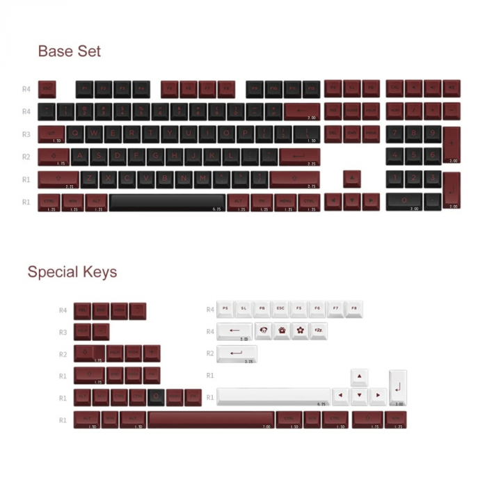 Set Taste Tastatură Mecanică AKKO Bred - PBT Double Shot, Profil ASA, 158 Taste, Layout US [7]