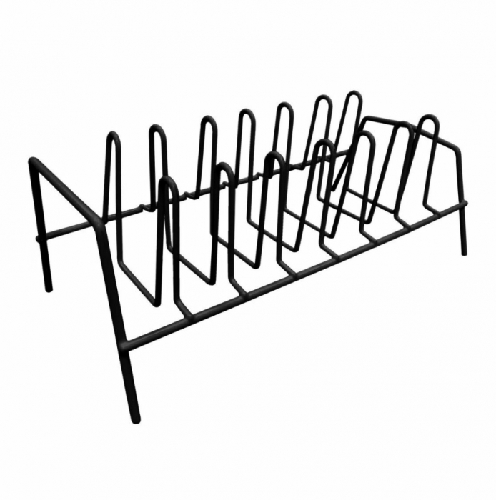 Suport metalic pentru Organizare si Depozitare capace, tigai, oale, farfurii si tocatoare de bucatarie, Negru, 35.8x17.2x13.4 cm [3]