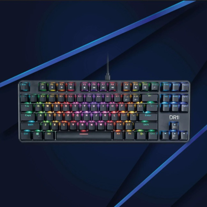 Tastatura mecanica gaming DR1TECH Raven Mechanical TKL, PC/PS4, iluminare RGB, 87 de taste anti-ghosting , cablu USB [5]