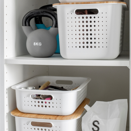 Capac pentru Cutie depozitare si organizare, SmartStore Recycled, Bambus [3]