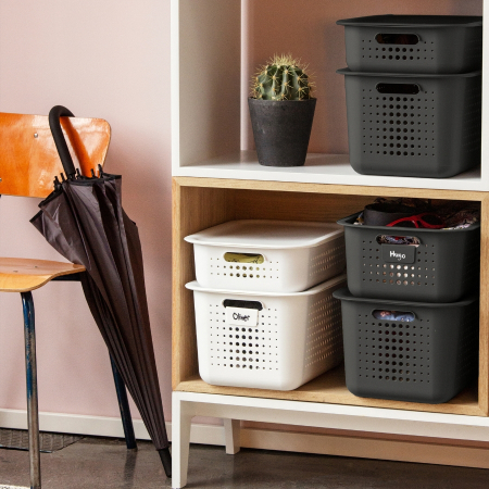 Capac pentru Cutie depozitare si organizare, SmartStore Recycled, din plastic reciclat, Alb [5]