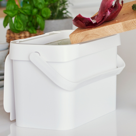 Cosuri - Cos de gunoi SmartStore Biowaste, pentru deseuri menajere, Alb, 5L
