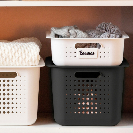 Cutie depozitare si organizare, SmartStore Recycled 15, din plastic reciclat, Gri, 10L, 37x28x15 cm [5]
