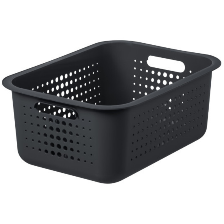 Cutii depozitare - Cutie depozitare si organizare, SmartStore Recycled 15, din plastic reciclat, Gri, 10L, 37x28x15 cm