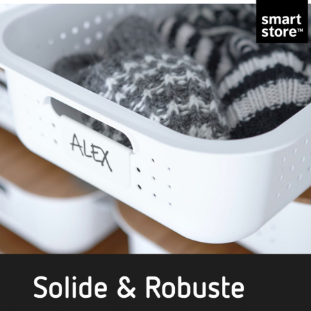 Cutie depozitare si organizare, SmartStore Recycled 10, din plastic reciclat, Alb, 37x28x10 cm [6]