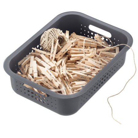 Cutie depozitare si organizare, SmartStore Recycled 10, din plastic reciclat, Gri, 6L, 37x28x10 cm [6]