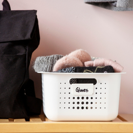 Cutie depozitare si organizare, SmartStore Recycled 15, din plastic reciclat, Alb, 10L, 37x28x15 cm [4]