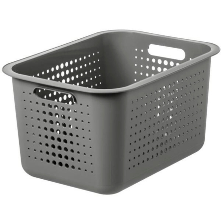 Cutie depozitare si organizare, SmartStore Recycled 20, din plastic reciclat, Gri, 13L , 37x28x20 cm