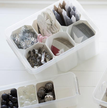 Cutie depozitare, organizare, cu capac, 6 compartimente, SmartStore Classic15b, 40x30x18 cm [2]