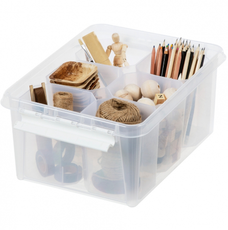 Cutie depozitare, organizare, cu capac, 6 compartimente, SmartStore Classic15b, 40x30x18 cm [6]