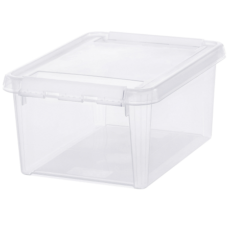 Cutii depozitare - Cutie depozitare si organizare, cu capac, SmartStore Home 10, Plastic fara BPA, Transparent, 34x25x16 cm