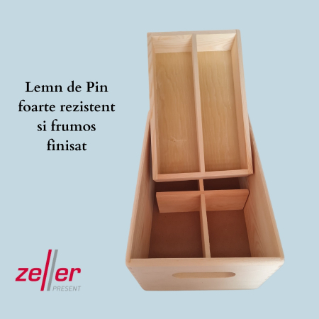 Cutie lemn compartimentata, Zeller, 30x20x15 cm [1]