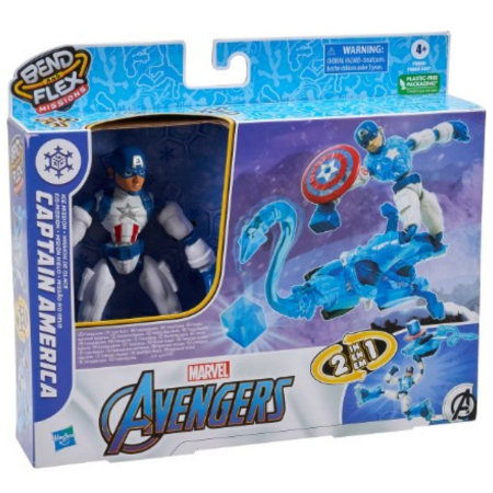 Figurina articulata Bend and Flex Marvel Avengers 2in1, Captain America, 15 cm [4]