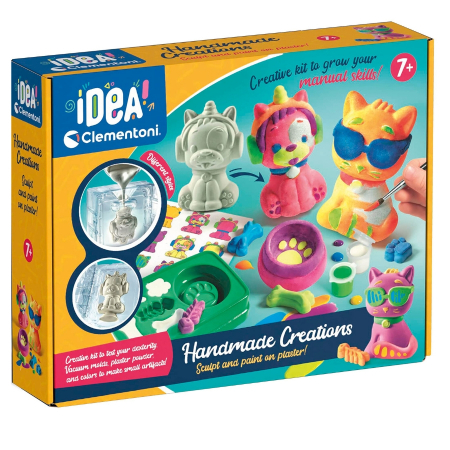 Jucarii - Joc Clementoni Handmade Creations, Creativitate si imaginatie, Sculptura si pictura, matrite ipsos animale, 7+ ani