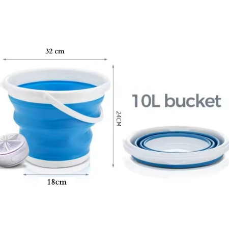 Mini masina de spalat rufe portabila, pentru calatorii, drumetii si vacanta, turbina ultrasonic 24W, cablu alimentare USB, 10L [4]