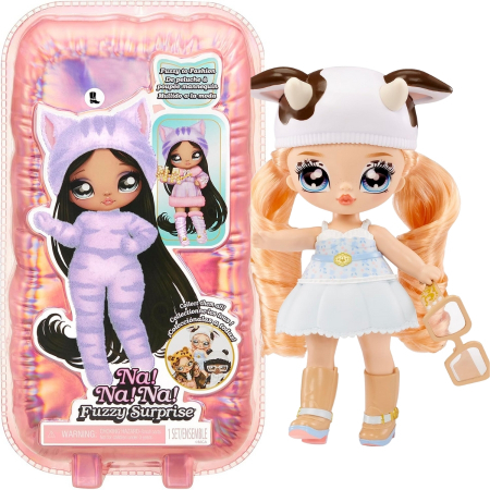 Jucarii - Papusa Na! Na! Na! Surprise, Fuzzy Series 1, CORA Cowgirl, 18 cm