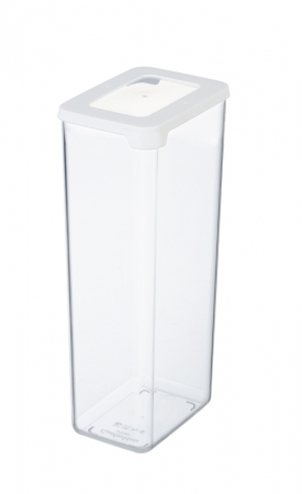 Cutii Alimentare - Cutie depozitare alimente, cu capac ermetic, SmartStore, plastic fara BPA, organizator, stivuibila, transparenta, 2.25L