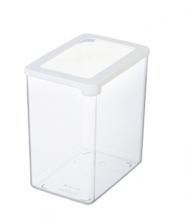 Cutii Alimentare - Cutie depozitare alimente, cu capac ermetic, SmartStore, plastic fara BPA, organizator, stivuibila, transparenta, 3.5L