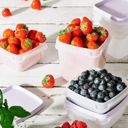 Set 20 caserole Freez SmartStore cu capac ermetic, depozitare alimente, Fara BPA [3]