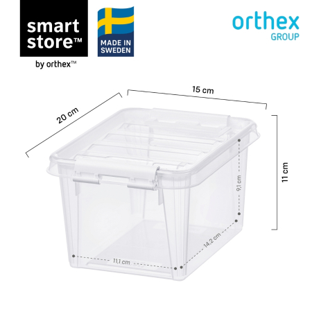 Set 5 Cutii cu capac 1.5 L, SmartStore Home1.5, 20x15x11 cm [1]