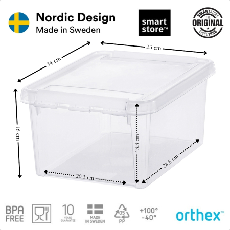 Set 6 cutii depozitare SmartStore Home, Plastic fara BPA, Transparent [8]