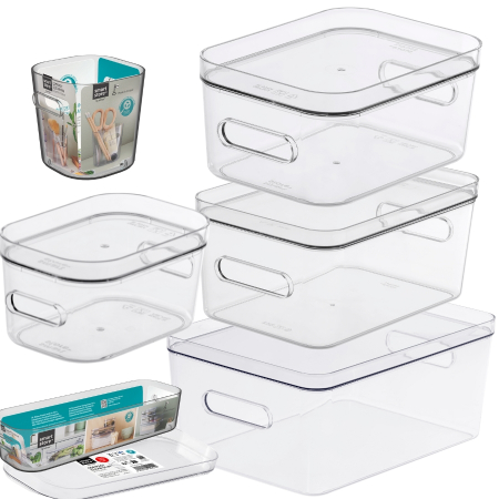 Set cutii depozitare SmartStore Compact Clear, 11 produse/set [1]