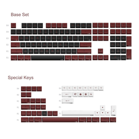 Set Taste Tastatură Mecanică AKKO Bred - PBT Double Shot, Profil ASA, 158 Taste, Layout US [6]