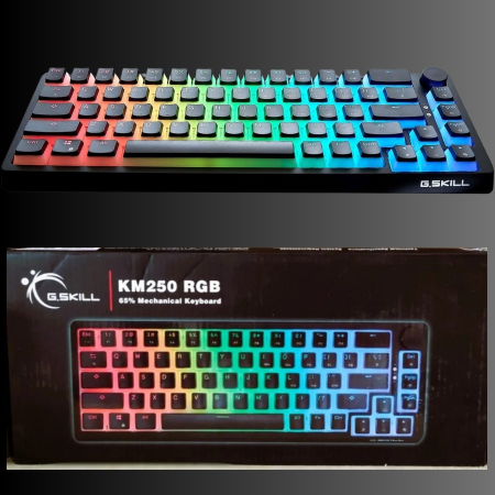 Tastatura Mecanica Gaming, G.Skill KM250 RGB 65% (67-Taste), RGB LED, cablu USB Tip C, Negru [2]