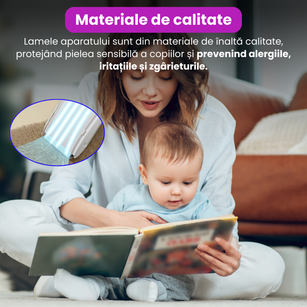 Aparat de Tuns pentru Bebelusi, Copii si Adulti, BRAGUS, 600mAh, 2 Trepte de Viteza, 2 Motoare Silentioase, Functie de Aspirare a Parului, Rezistent la Apa IPX7, Reincarcabil USB, 3 Piepteni Inclusi [7]