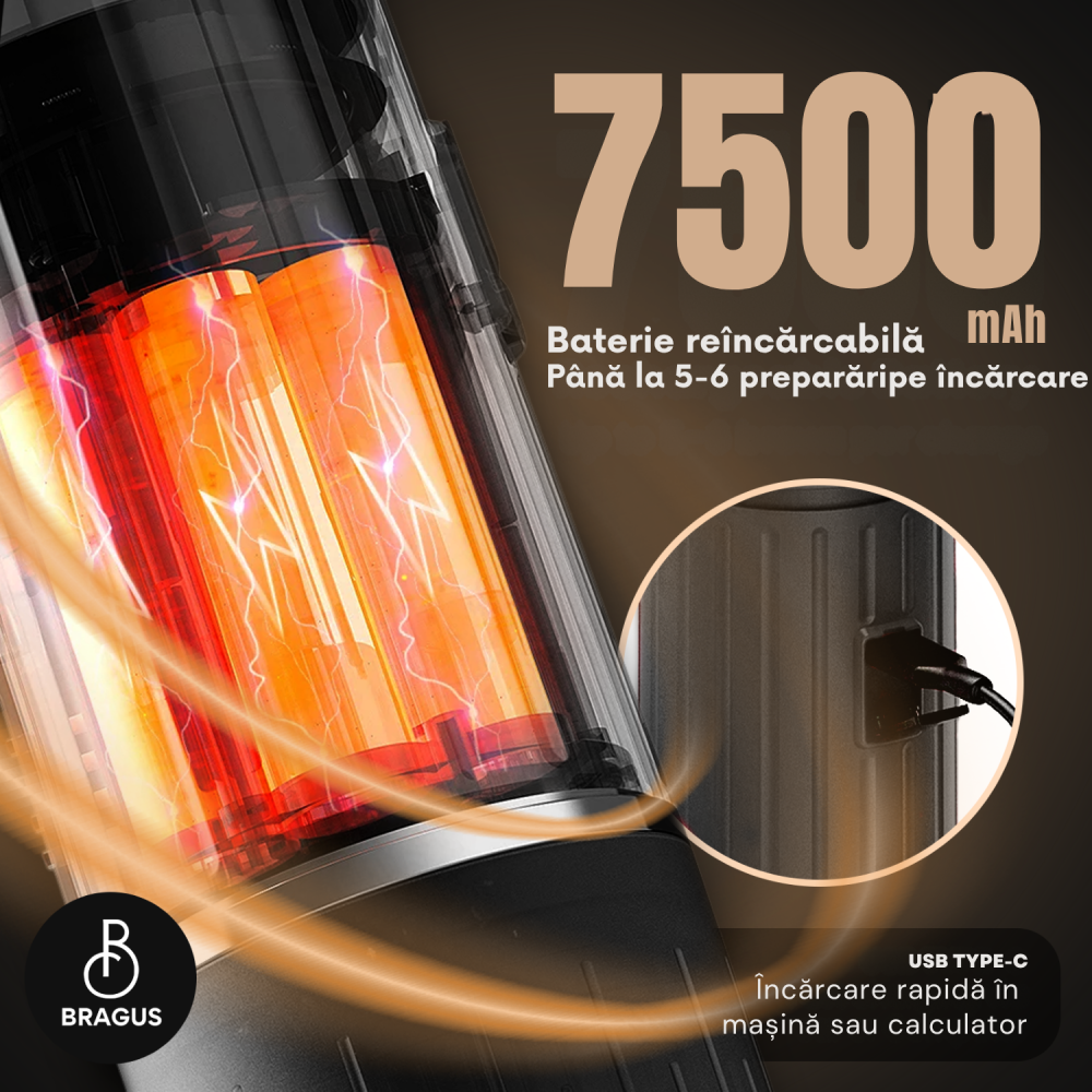 Espressor Portabil 2 in 1, Premium, Cafea Macinata sau Capsule, Reincarcabil, Presiune 19 Bari, Baterie 7500mAh, Aparat de Cafea Portabil, Functie Incalzire Integrata, Incarcare Rapida, Design Modern [5]