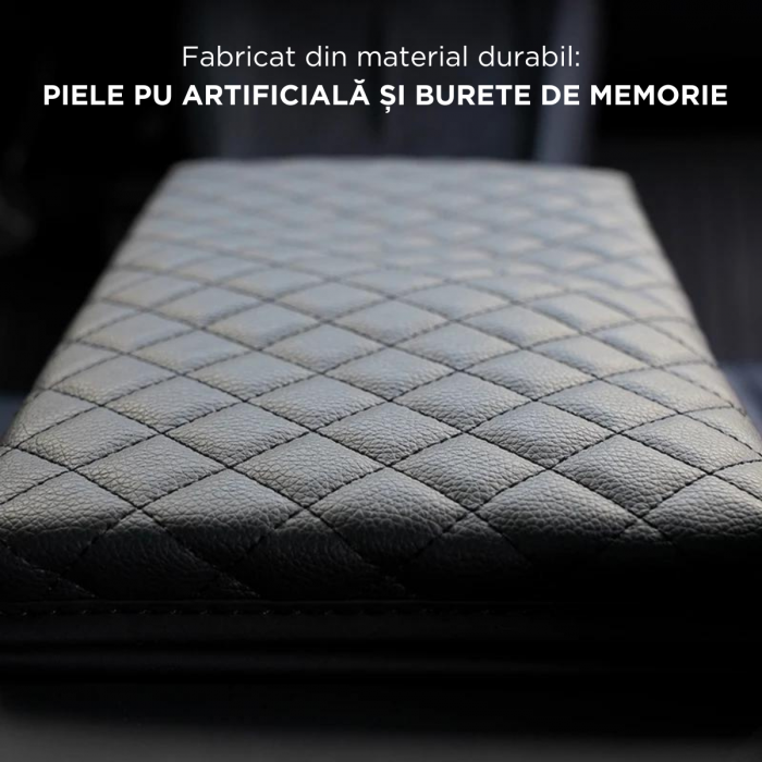 Husa pentru cotiera auto, compatibila cu Tesla Model 3 Highland, din piele ecologica, BRAGUS®, neagra [6]