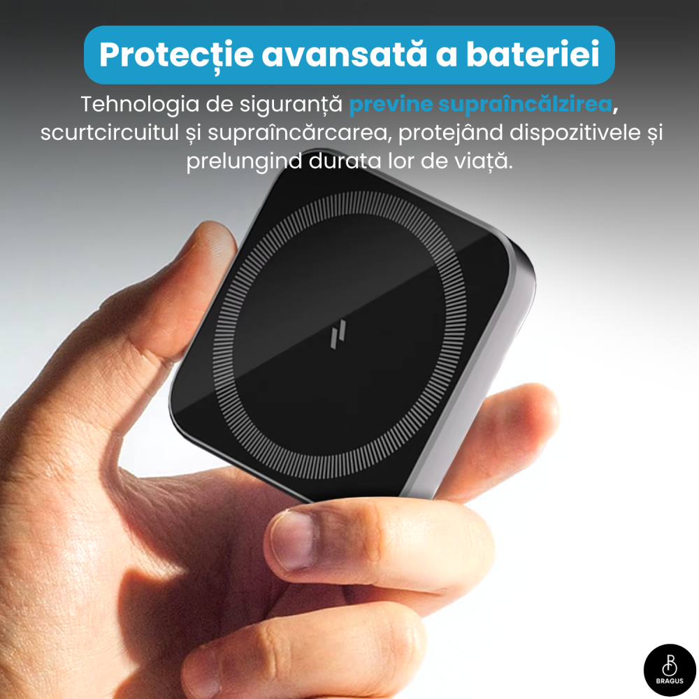 Incarcator Wireless 2 in 1, Incarcare Simultana 2 Dispozitive, Pliabil, Tehnologie MagSafe, Incarcare Duala, Magnet Puternic, Suport pentru Telefon, Compatibil iPhone, Apple Watch, AirPods, Negru [12]