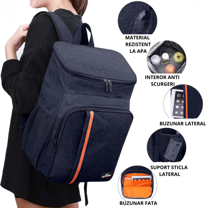 Rucsac multifunctional BRAGUS®, impermeabil, ideal pentru orice ocazie, rezistent la scurgeri, capacitate 18L, izolat termic [3]