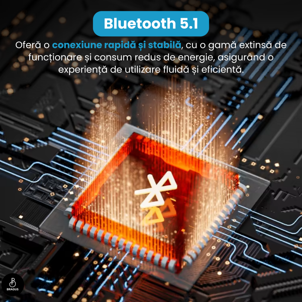 Tastatura Wireless Reincarcabila, BRAGUS, Bluetooth 5.1, USB, 500mAh, Ultra Subtire, Aluminiu, Conectare Simultana pe 3 Dispozitive, Compatibila PC, Windows, Mac, iOS, Android, Type-C, 230g [11]