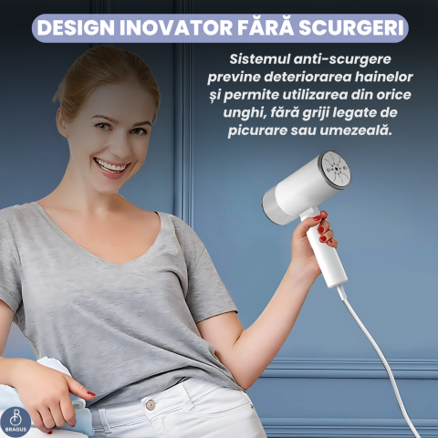 Aparat de Calcat Vertical cu Aburi, Putere 1200W, Fier de Calcat Portabil, Pliabil, Rezervor Detasabil 200ml, Suport de Perete Inclus, Incalzire Rapida in 20s, Tehnologie Anti-Scurgere, Abur 60g/min [13]