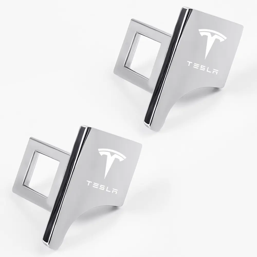 Tesla Model 3 Highland - Centura falsa, anulator / blocator sunet pentru centura, din metal, gri