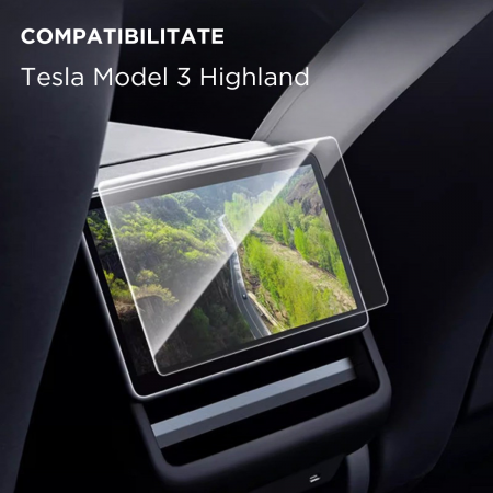 Folie de protectie pentru tableta din spate Tesla Model 3 Highland, anti-zgarieturi, BRAGUS®, transparenta [1]