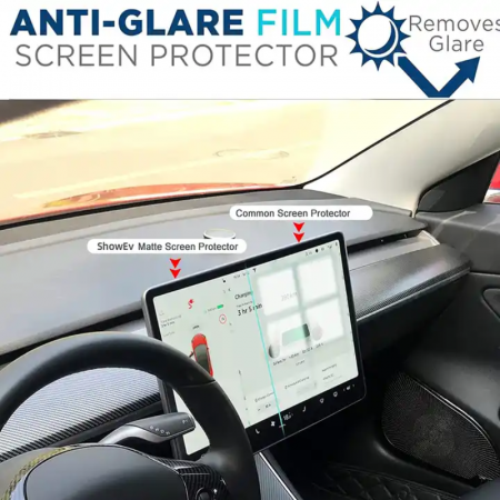 Folie de protectie pentru tableta Tesla, cu kit pentru montaj inclus, compatibila Model 3 2021-2023 / Model Y 2021-2024, anti-zgarieturi, BRAGUS®, transparenta [4]