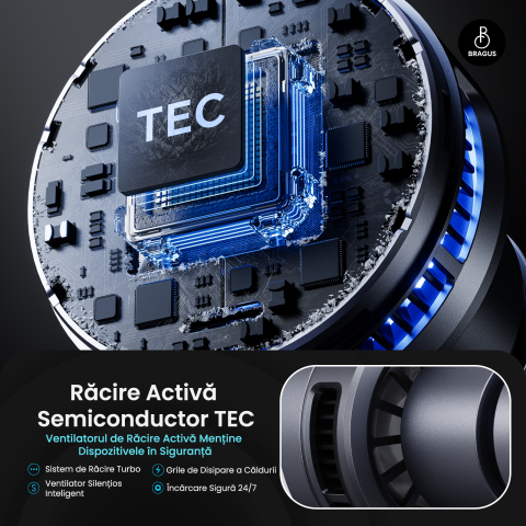 Incarcator Wireless 3 in 1, Incarcare Simultana 3 Dispozitive, Functie Racire Integrata, Tehnologie MagSafe, Protejeaza Bateria, Fast Charge 15W, QI2, Incarcator Multiport Wireless, Compatibil Apple [3]