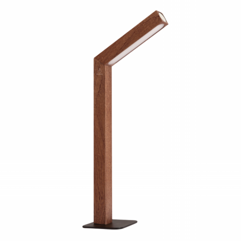 Home & Deco - Lampa LED de birou BRAGUS, cu magnet, unghi 360° ajustabil, comutator tactil, 3 trepte de lumina, acumulator 1100 mAh, reincarcabila prin USB, lemn masiv