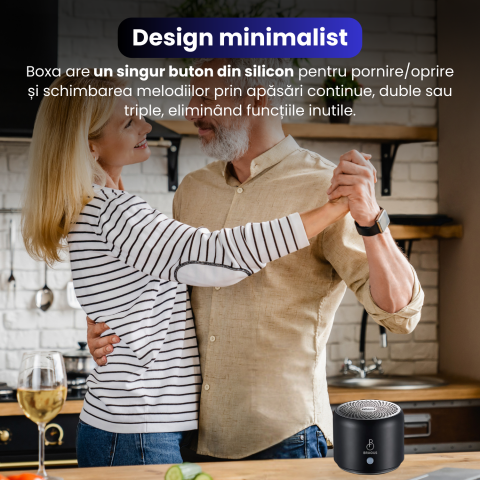 Boxa Portabila Mini, BRAGUS, Boxa Bluetooth 5.0, Rezistenta la Apa IPX7 si Praf, Baterie 700mAh, Autonomie 17h, Bass Puternic, Calitate Audio Excelenta, Stereo, Husa Protectie Inclusa, Wireless, 175g [3]