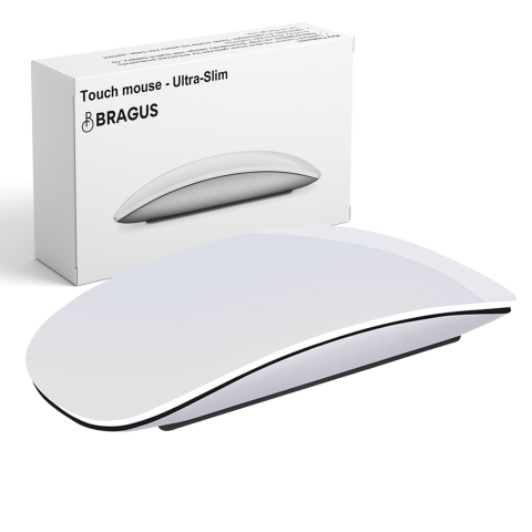 Accesorii IT & C - Mouse Wireless cu Gesturi, BRAGUS, Reincarcabil USB-C, Ultra Subtire, 1600 dpi, 68gr, Mouse Touch cu Gesturi, Silentios, Design Elegant, Compact, Mouse fara fir, Compatibil cu Laptop, Telefon, Tableta