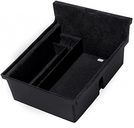 Tesla Model 3 2021-2023 - Organizator auto BRAGUS®, pentru consola centrala Tesla, cu 3 compartimente pentru depozitare, compatibil Model 3 2021-2023, Model Y 2021-2024, material textil, negru