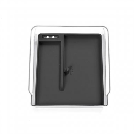 Tesla Model 3 Highland - Organizator auto pentru consola centrala Tesla, cu 2 compartimente pentru depozitare, sub cotiera, compatibil Model 3 Highland, din plastic, BRAGUS®, negru
